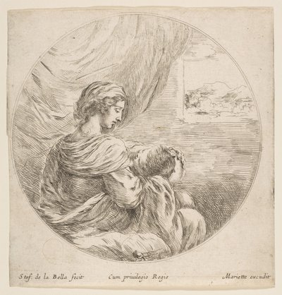 Panna kojí Krista Dítě, ca. 1641. od Stefano della Bella