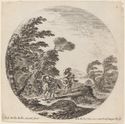 Jezdci ošlehaní větrem, 1646. od Stefano della Bella