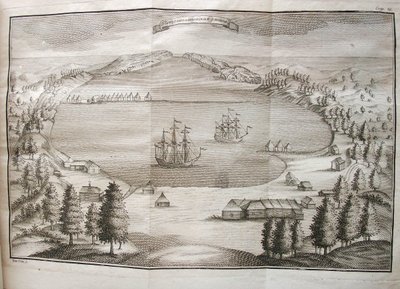 Pohled na přístav Petropavlovsk, 1755 od Stepan Petrovich Krasheninnikov