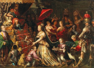 Král Šalamoun přijímá královnu ze Sáby, cca 1640-1645. od Stephan Kessler
