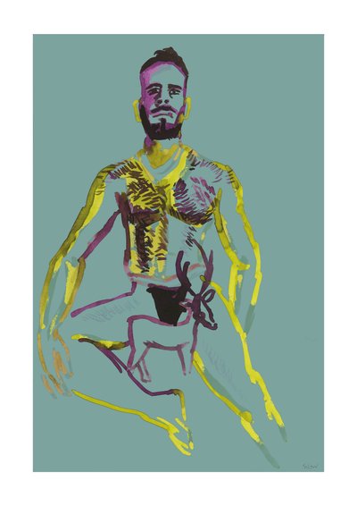The god of Horn, 2023 (digitální) od Stephen Dow