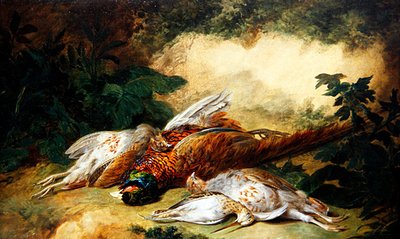 A Still-Life of Dead Game in a Landscape (olej na plátně) od Stephen Elmer