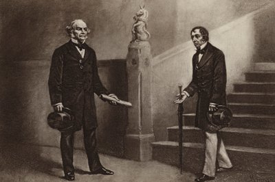 Gladstone a Disraeli, Beaconsfield (hlubotisk) od Stephen James (after) Ferris