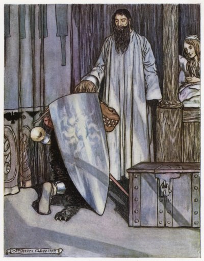 Ilustrace k Siegfriedovi drakobijci (barva lito) od Stephen Reid