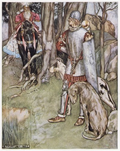 Illustration for Siegfried the Dragon-Slayer (colour litho)   1405353   cs       czech Successfully Translated  Original: Detail of Bedspread Pattern Translat: Detail of Bedspread Pattern 1222697 cs czech Successfully Translated Original: Portret van Ferdi od Stephen Reid