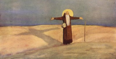 Svatý Antonín v poušti (barva lito) od Stephen Reid