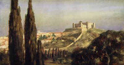 Spoleto, rodiště svatého Benedikta (barevné lito) od Stephen Reid