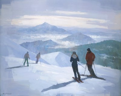 Lyžaři na zasněžených vrcholcích od Steve Mitchell
