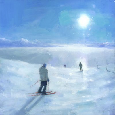 Lyžování na Sunny Mountain od Steve Mitchell