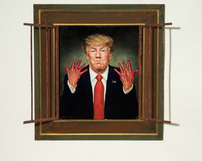 Trump obviněn, 2020 (olej na panelu) od Steven Skollar