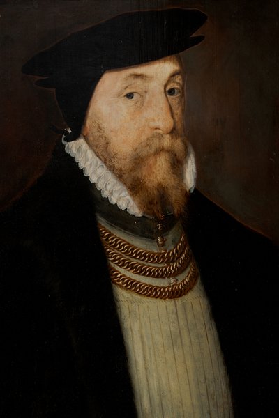 Sir Thomas Gresham (c. 1518-1579), c.1518-79 (olej na panelu) od Steven van der (attr. to) Meulen