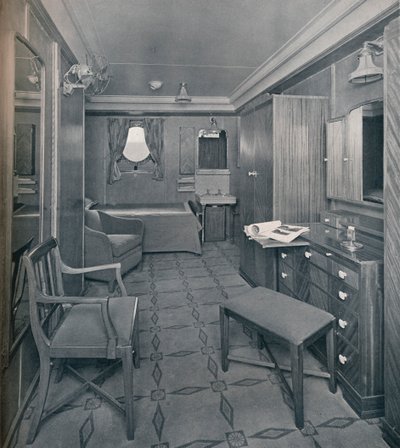 Apartmány v oblasti první třídy na palubě císařovny S.S. Británie, 1931 od Stewart Bale Limited