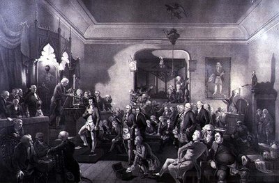 Inaugurace Roberta Burnse (1759-96) jako laureáta básníka v Lodge, Canongate, Edinburgh od Stewart Watson