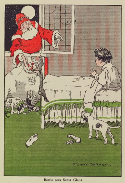 Bertie vidí Santa Clause, knižní ilustrace od Stuart Barker