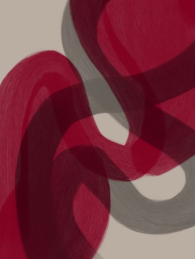 Abstrakt: Crimson Flow od Studio Palette