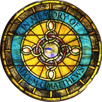 Kruhové okno z olovnatého skla od Tiffany Studios (olovnaté sklo) od Studios Tiffany