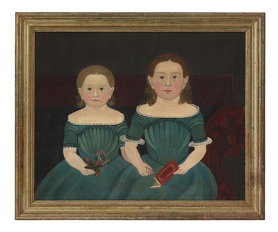 Mary a Elizabeth Hathawayovy, asi 1849 (olej na plátně) od Sturtevant J. Hamblin