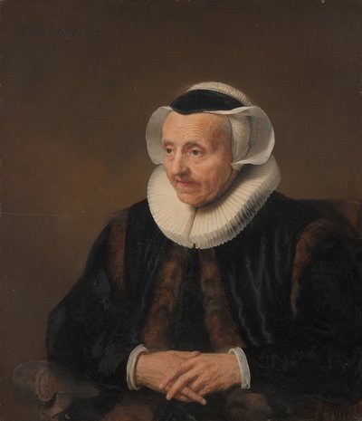 Portrét staré ženy. od Style of Jacob Backer