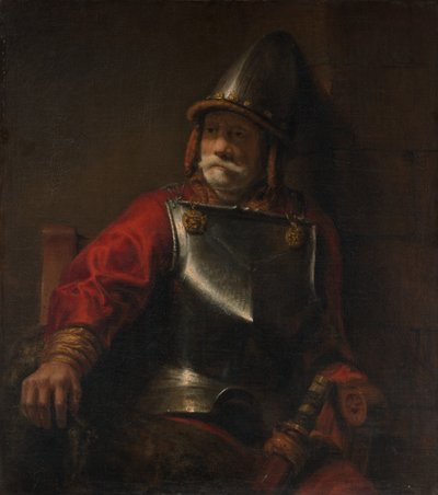 Muž v brnění Mars. od Style of Rembrandt