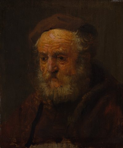 Studijní hlava starého muže. od Style of Rembrandt