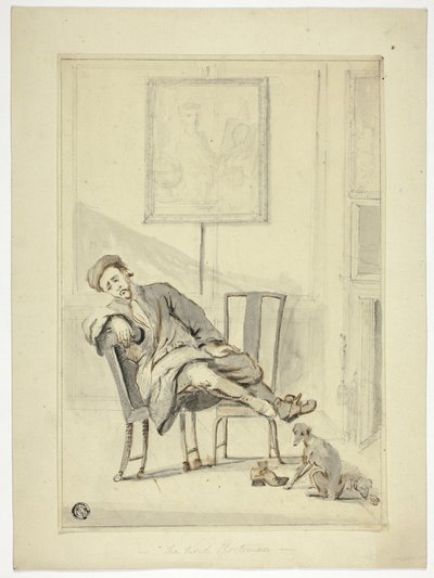 Unavený sportovec od Style of William Hogarth