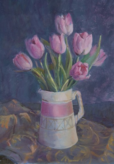 Růžové tulipány, 2015 od Sue Wales