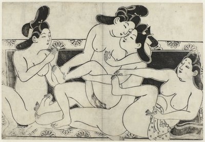 Erotická show Hana ni Yosurukyo (název série) od Sugimura Jihei (attributed to)