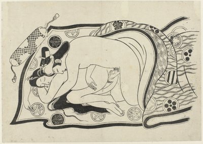 Erotická show Hana ni Yosurukyo (název série) od Sugimura Jihei (attributed to)