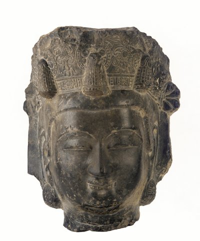 Hlava bódhisattvy, 581-618 (tmavě šedý vápenec) od Sui Dynasty Chinese School