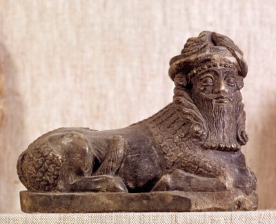 Východní starověk: býk Pie androcephale. Bronzová a stříbrná soška. Sumerské období. Ze Sumeru. Paříž, muzeum Louvre od Sumerian Sumerian