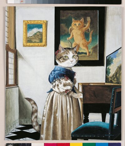 Ilustrace z knihy Cats Galore! A Compendium of Cultured Cats (vyd. 2015) od Susan Herbert