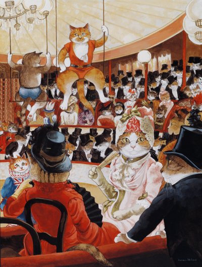 Ilustrace z knihy Cats Galore! A Compendium of Cultured Cats (vyd. 2015) od Susan Herbert