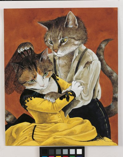 Ilustrace z knihy Cats Galore! A Compendium of Cultured Cats (vyd. 2015) od Susan Herbert