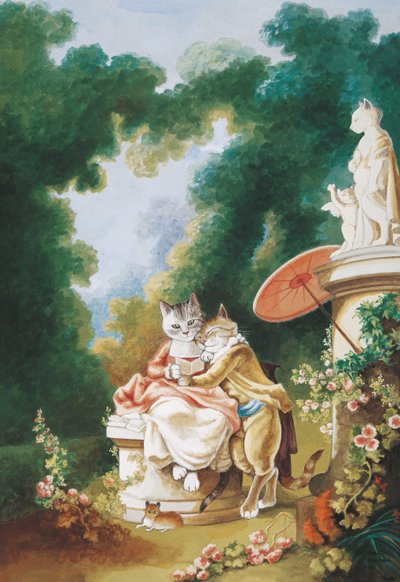 Ilustrace z knihy Cats Galore! A Compendium of Cultured Cats (vyd. 2015) od Susan Herbert