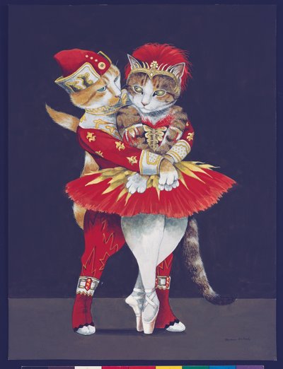 Ilustrace z knihy Cats Galore! A Compendium of Cultured Cats (vyd. 2015) od Susan Herbert