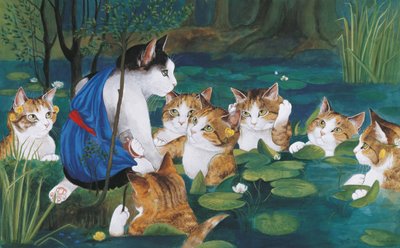 Ilustrace z knihy Cats Galore! A Compendium of Cultured Cats (vyd. 2015) od Susan Herbert