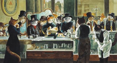 Ilustrace z knihy Cats Galore! A Compendium of Cultured Cats (vyd. 2015) od Susan Herbert