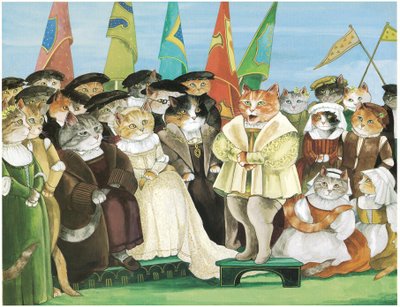 Ilustrace z knihy Opera Cats (vyd. 1997) od Susan Herbert