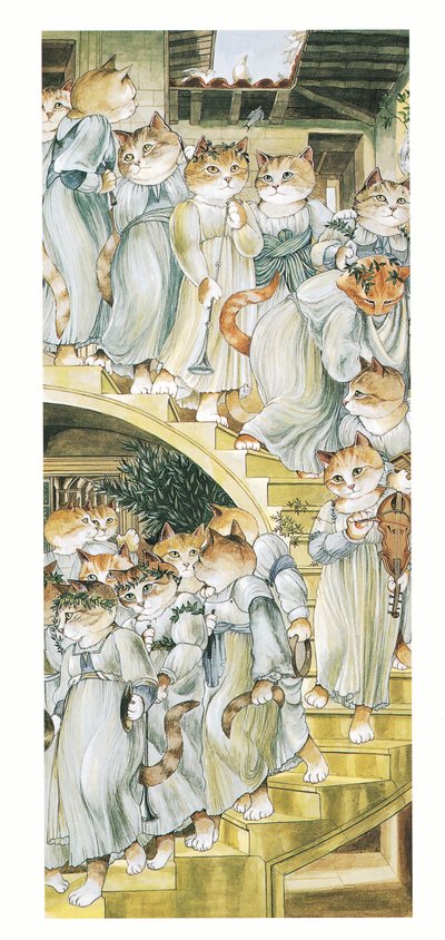 Ilustrace z knihy Pre-Raphaelite Cats (vyd. 1999) od Susan Herbert
