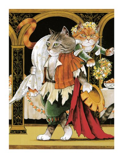 Ilustrace z knihy Shakespeare Cats: (vyd. 2016) od Susan Herbert