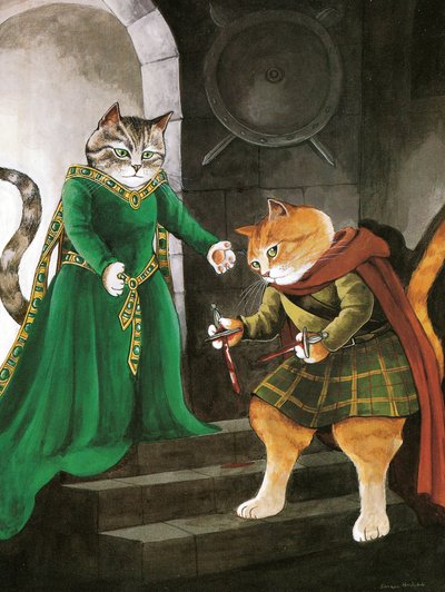 Ilustrace z knihy Shakespeare Cats: (vyd. 2016) od Susan Herbert