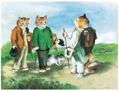 Ilustrace z Kočičí galerie západního umění (vyd. 1994) od Susan Herbert