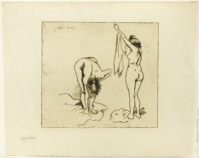 Dvě ženy, které se suší od Suzanne Valadon