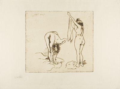Dvě ženy, které se suší od Suzanne Valadon
