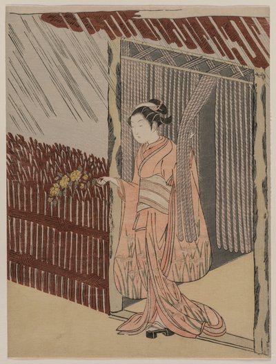 Dívka v růžovém, 1766. od Suzuki Harunobu
