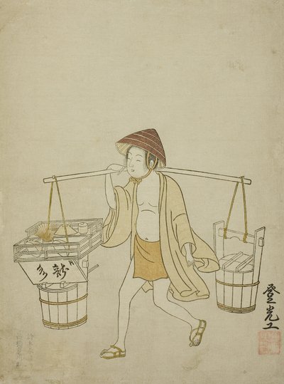 Prodavač vody, 1765 od Suzuki Harunobu
