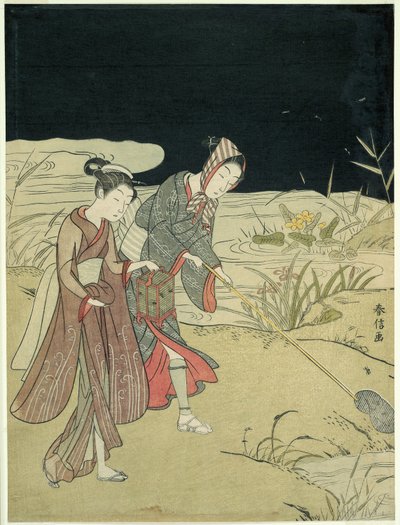 Chytání světlušek od Suzuki Harunobu