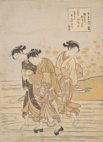 Jewel River a Ide Ide no Tamagawa, ca. 1768, ca. 1768. od Suzuki Harunobu