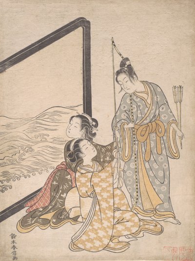 Palo dy pro zdroj, 1765 ráno. , 1765. od Suzuki Harunobu