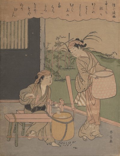 Báseň od Henjo Sojo, ca. 1766, ca. 1766. od Suzuki Harunobu